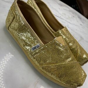 Toms Women's Metallic Glitter Espadrille